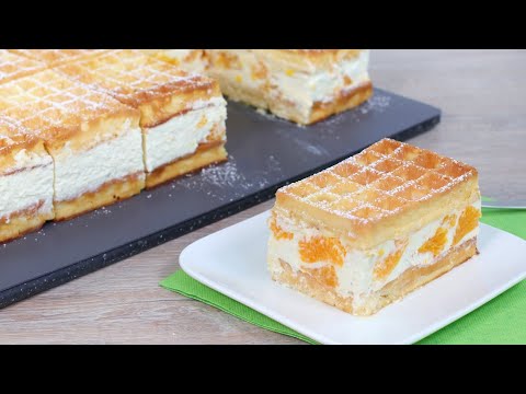 Waffelkuchen Käse Sahne Art, einfach ohne backen 😊