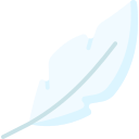 Icon einer hellblauen Feder
